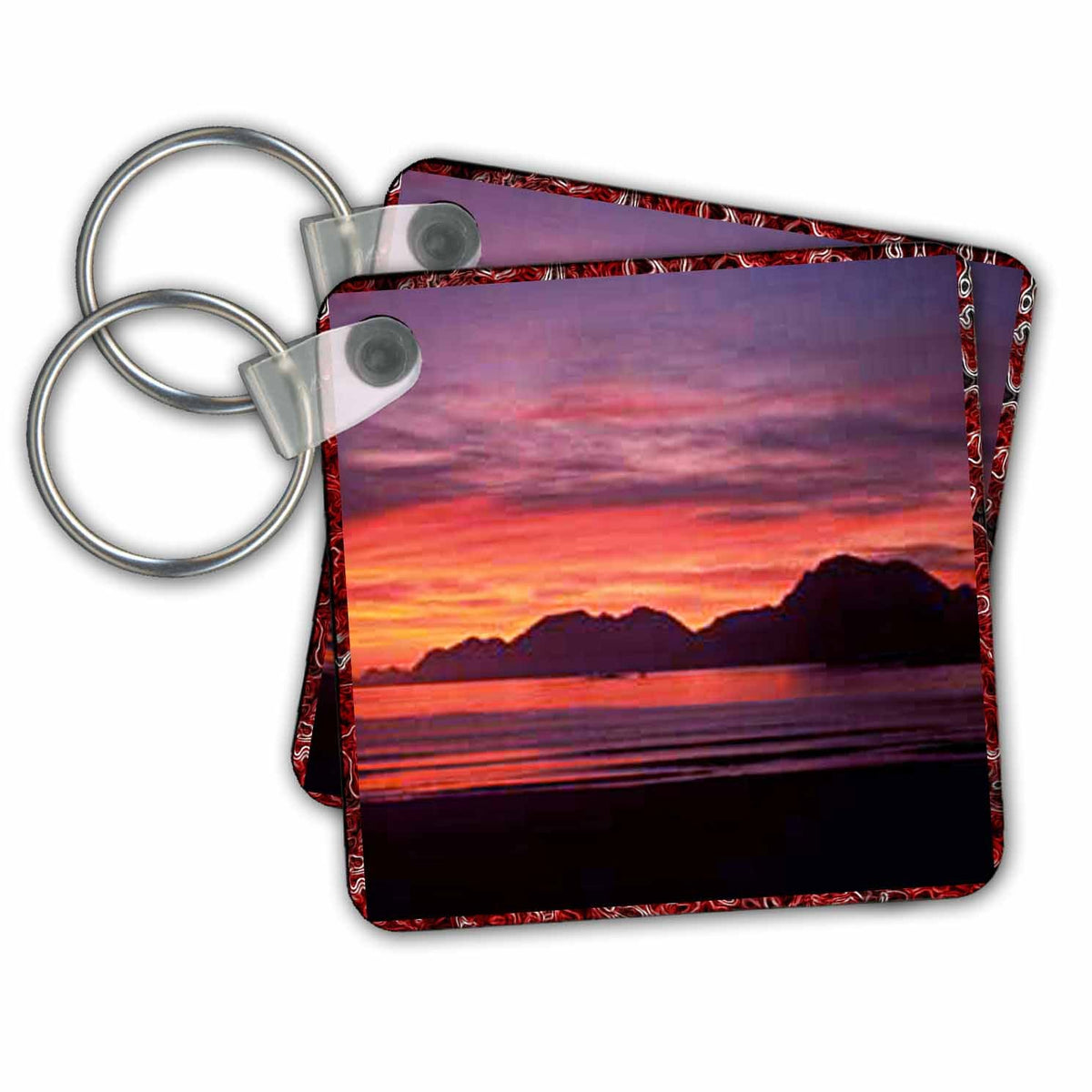 Key Chain - Sunset on Kuluk Beach Alaska