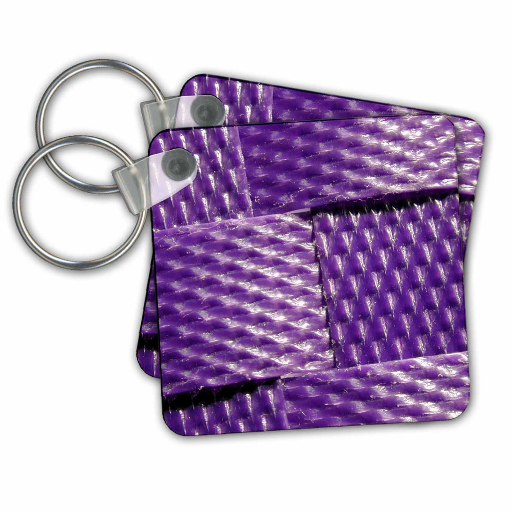 3dRose Key Chains Image of Purple Interwoven Plastic (kc-232993-1)