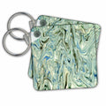 Key Chain - Blue Green White Marbling Costasonlineshop Pattern