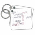 3dRose Key Chains Inspiring Words (kc-23656-1)