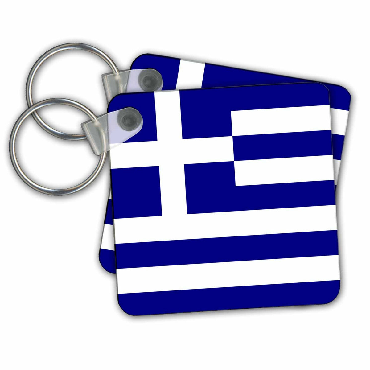 Key Chain - Blue Greece Flag Flag