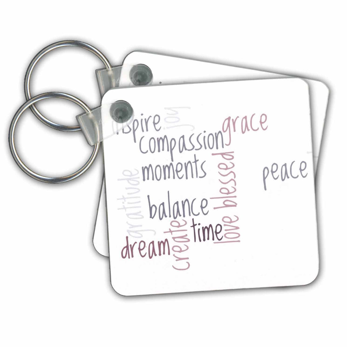 3dRose Key Chains Inspiring Words (kc-23656-1)