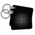 3dRose Key Chains Black Antique Pattern Design (kc-236716-1)