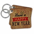 3dRose Key Chains Have a Happy New Year (kc-236806-1)