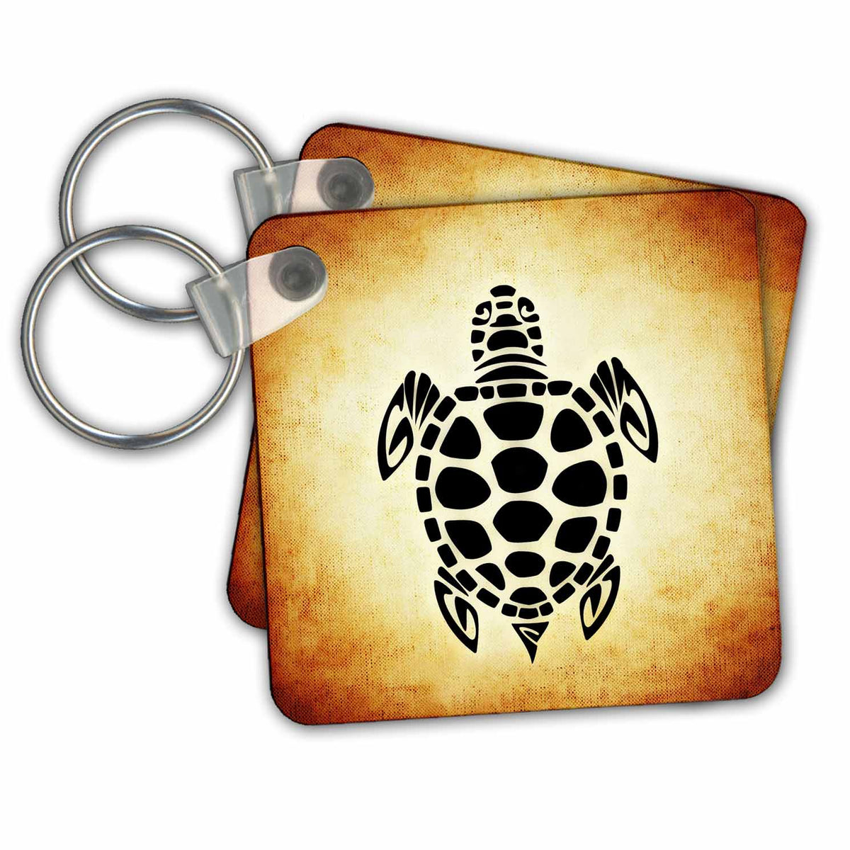 Key Chain - Sketch Turtle with Special Background Animal