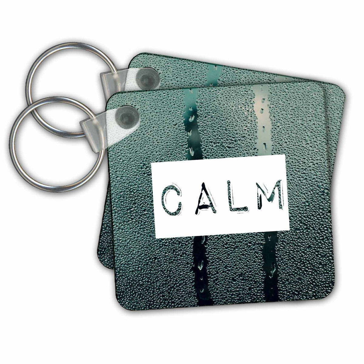 Key Chain - CALM RAIN DRIPPING DOWN WINDOW Anne Collections Quotes