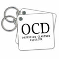 3dRose Key Chains OCD OBSESSIVE CLARINET DISORDER (kc-237262-1)