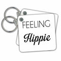 3dRose Key Chains FEELING HIPPIE (kc-237307-1)