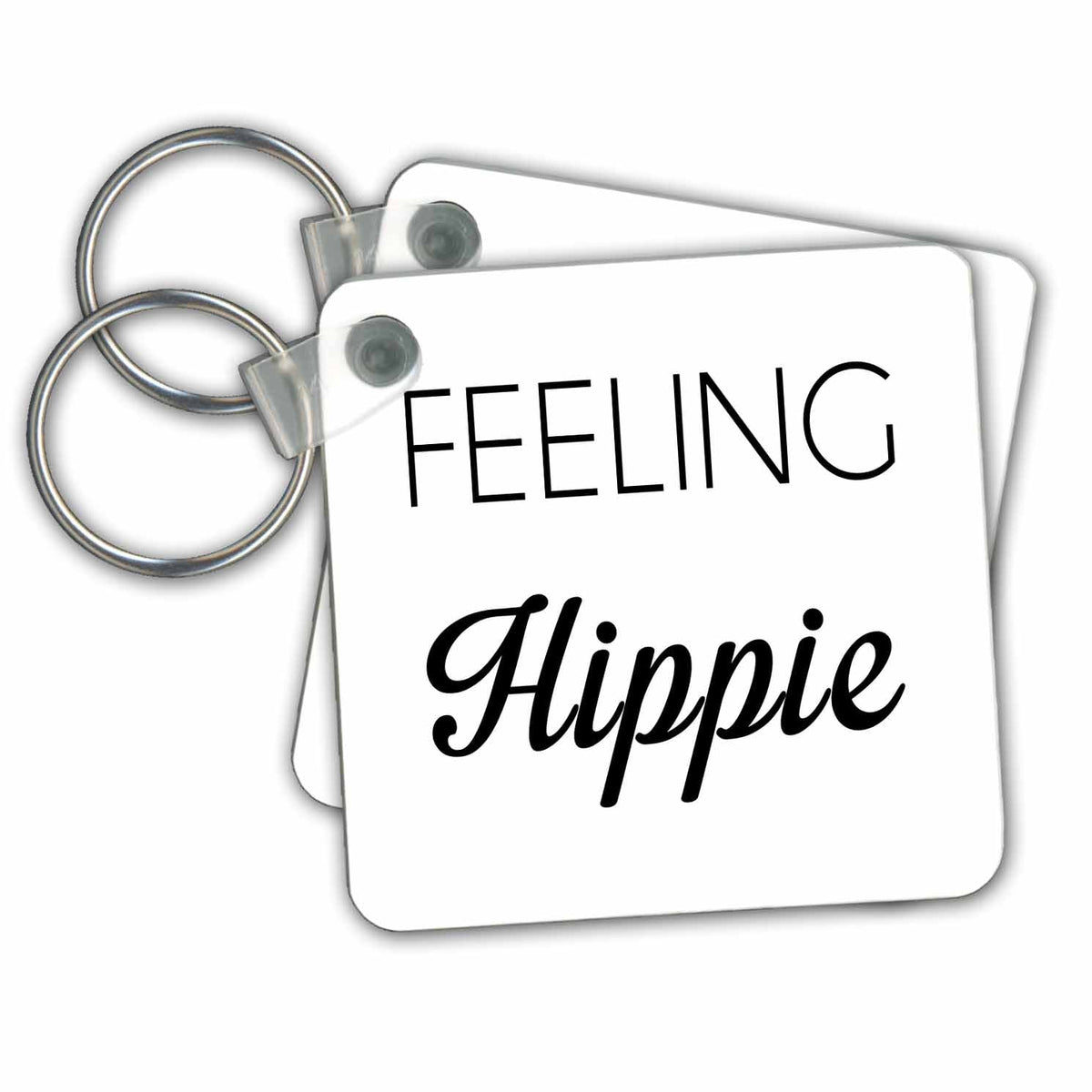 3dRose Key Chains FEELING HIPPIE (kc-237307-1)