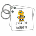 Key Chain - I did not do nothing. Innocent toy robot. Illustrations