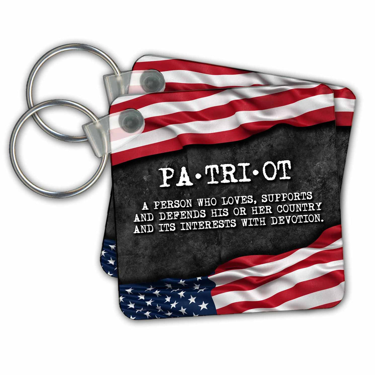 3dRose Key Chains Definition of patriot. (kc-237423-1)