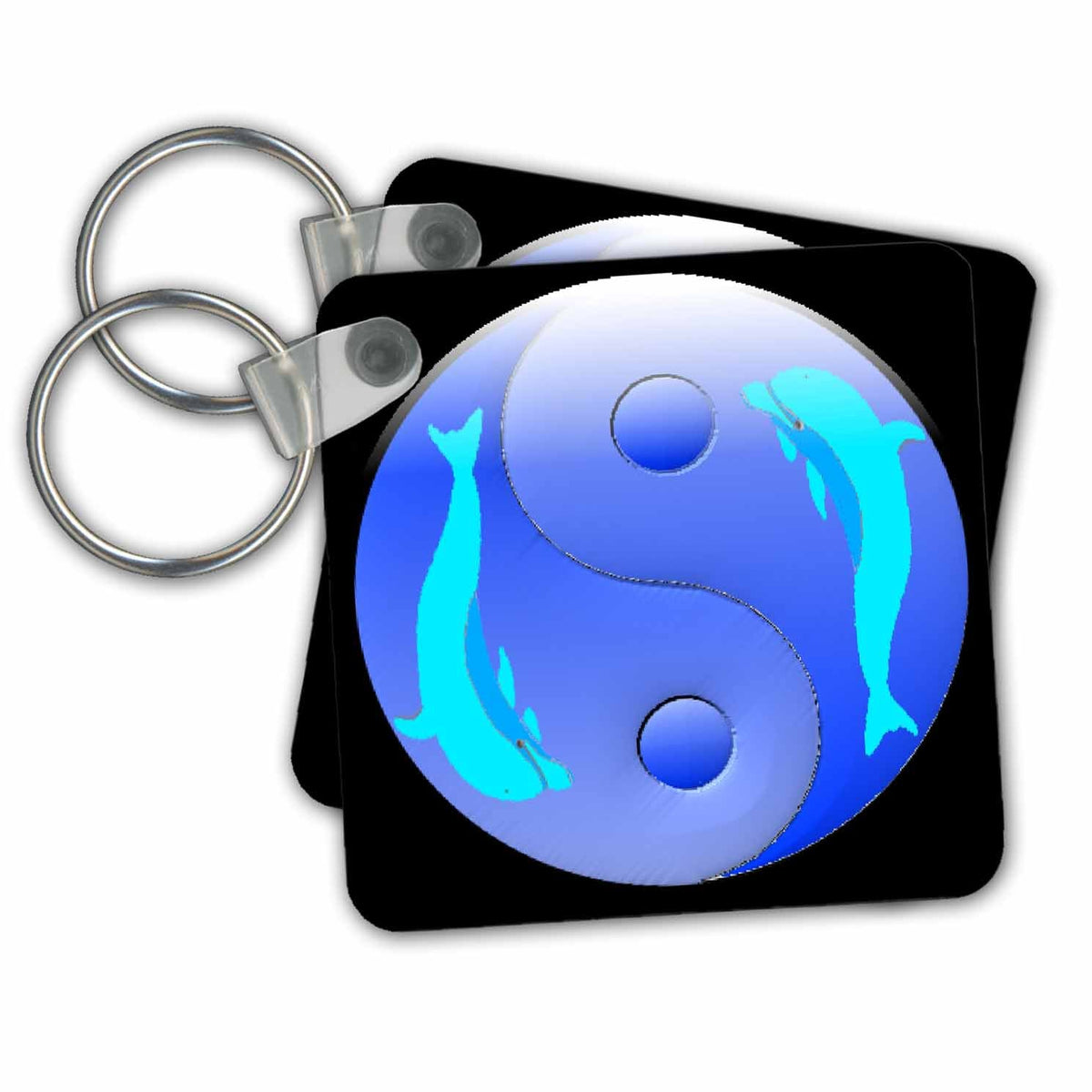 Key Chain - Ying Yang Dolphin Symbol Jr Fish