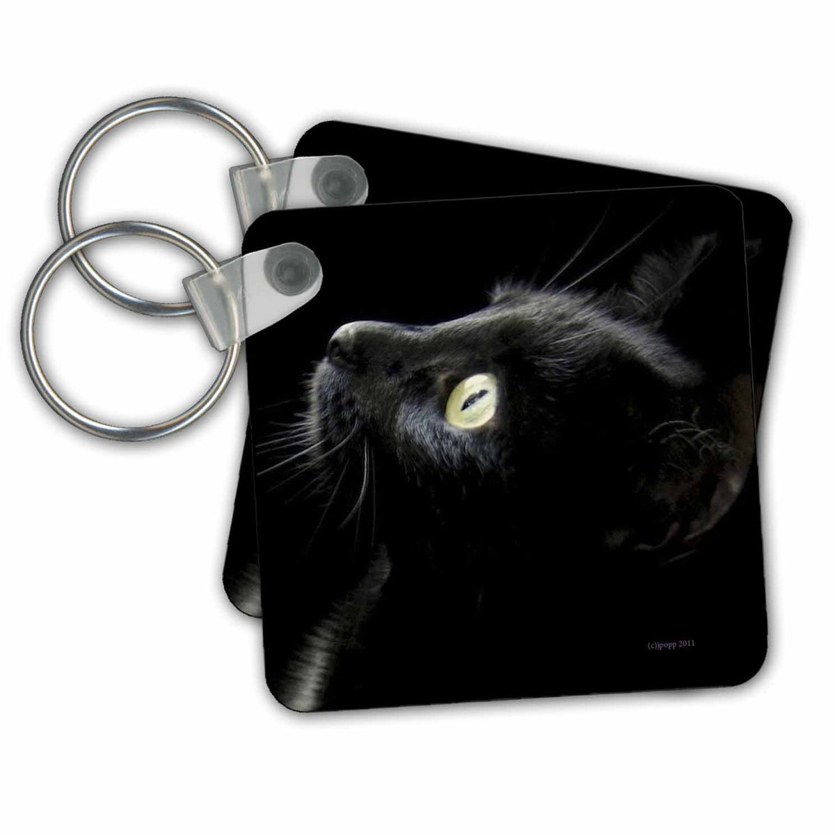 Key Chain - black cat face Wildlife N Nature cats