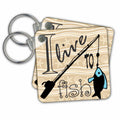 Key Chain - I Live to Fish Tan Fishing