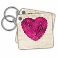 Key Chain - Lovely Heart with Sheet Background Love
