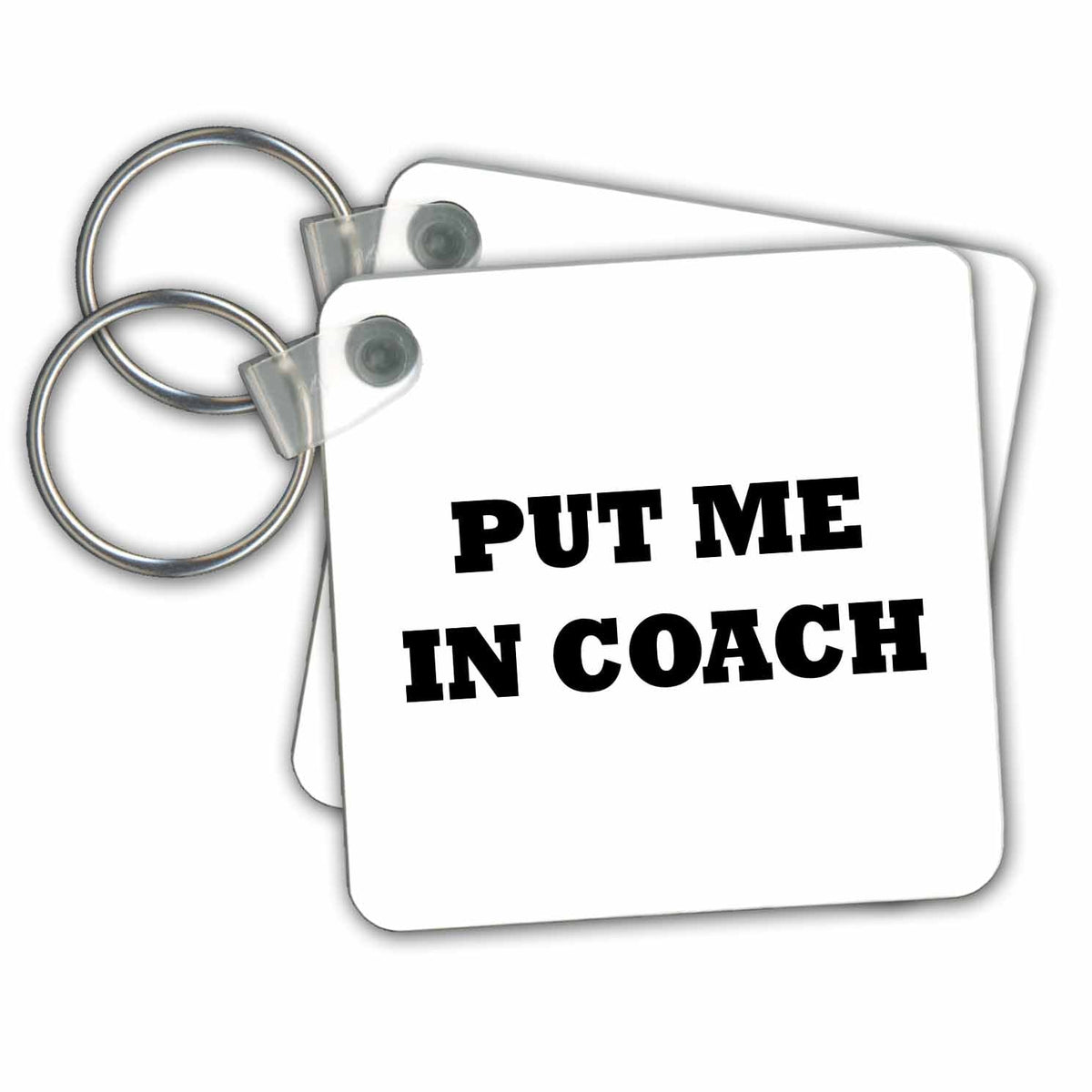 3dRose Key Chains PUT ME IN COACH (kc-238464-1)