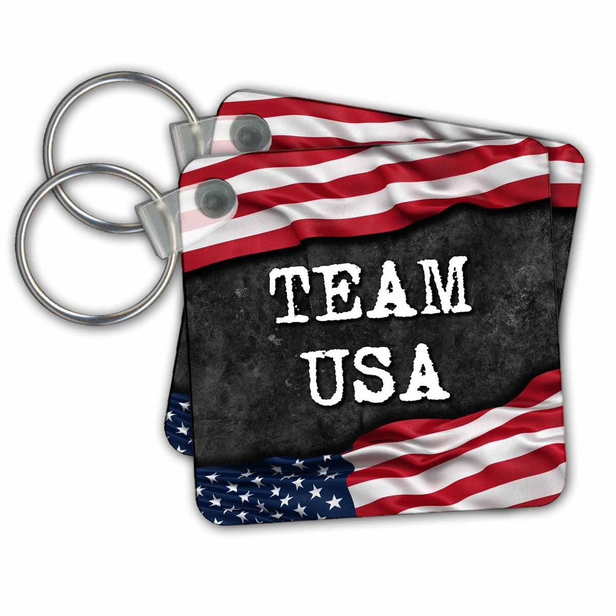 Key Chain - Team USA. Patriotic quote. Illustrations