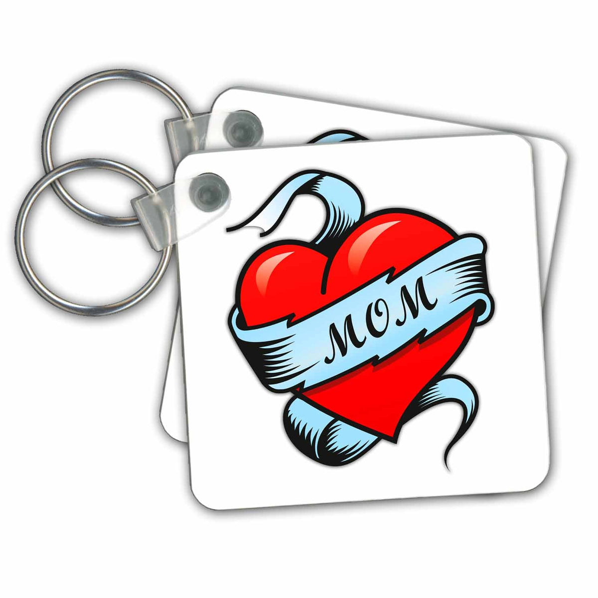 Key Chain - Tattoo heart design MOM Illustrations