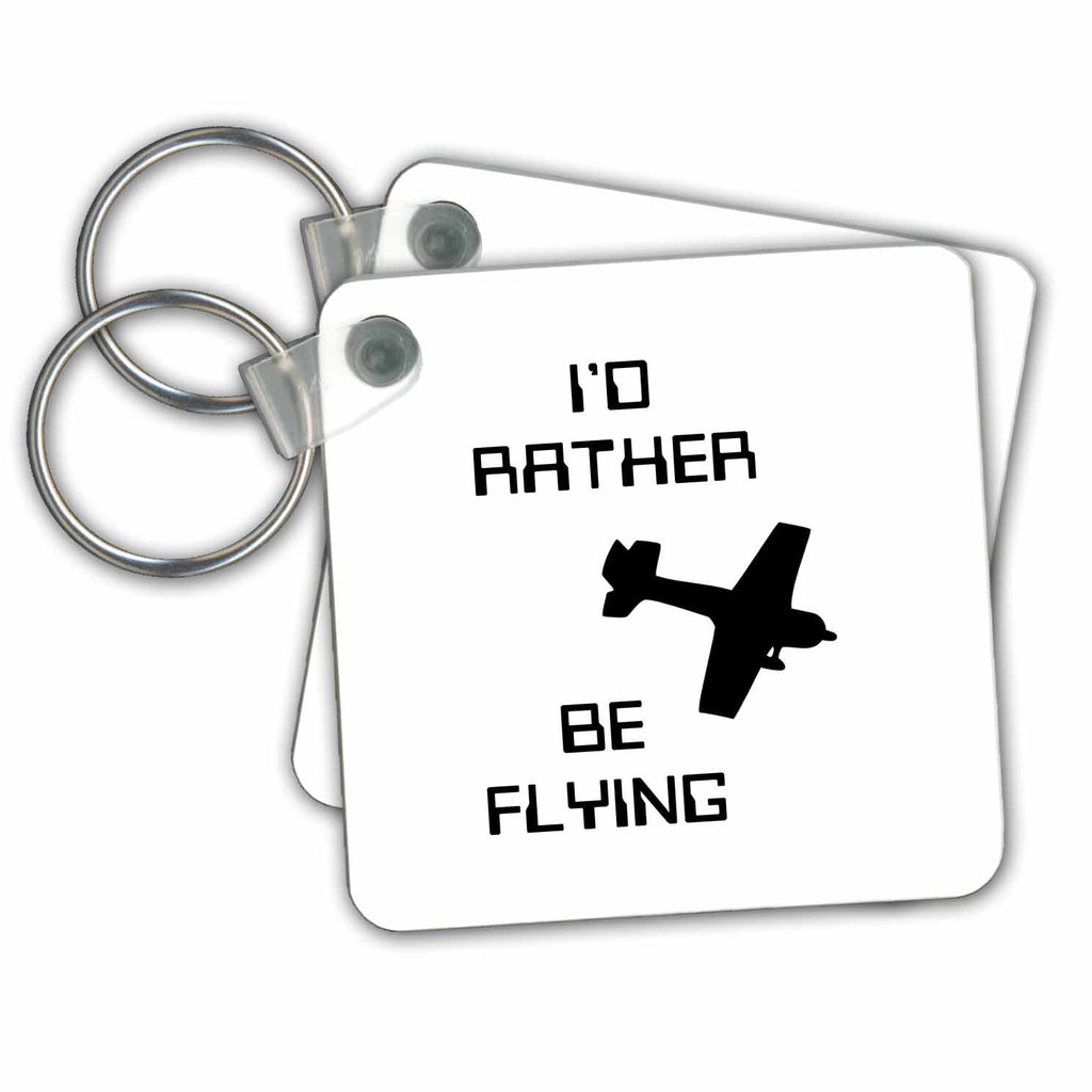 Key Chains Image of I d Rather Be Flying With Plane Silhouette (kc-238644-1)