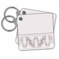 3dRose Key Chains Pink Fleur de Lis Design (kc-23908-1)