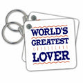 3dRose Key Chains Cheesecake- Worlds Greatest Cheesecake Lover (kc-239086-1)