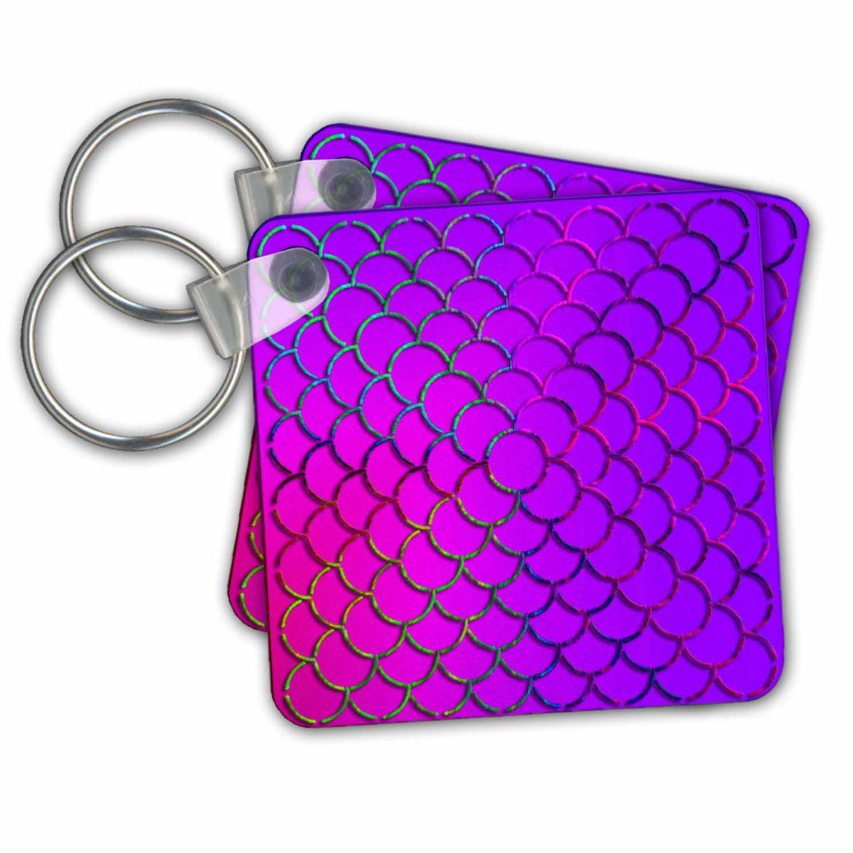 3dRose Key Chains Circles on Top on Circles Design Pink (kc-23920-1)