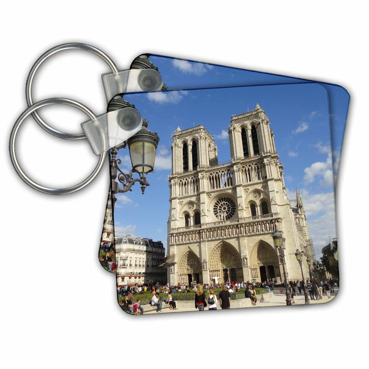 3dRose Key Chains Notre Dame de Paris Cathedral (kc-239226-1)