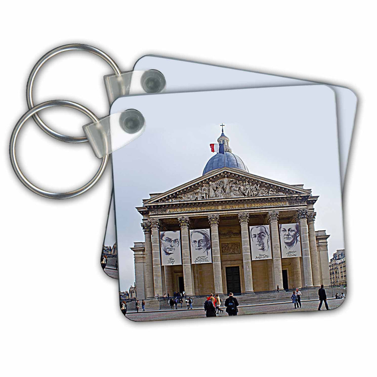 3dRose Key Chains Paris Pantheon Building (kc-239240-1)