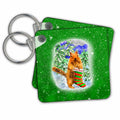 3dRose Key Chains Cute Squirrel in a Winter Forest with Striped Got Nuts Stocking (kc-239256-1)
