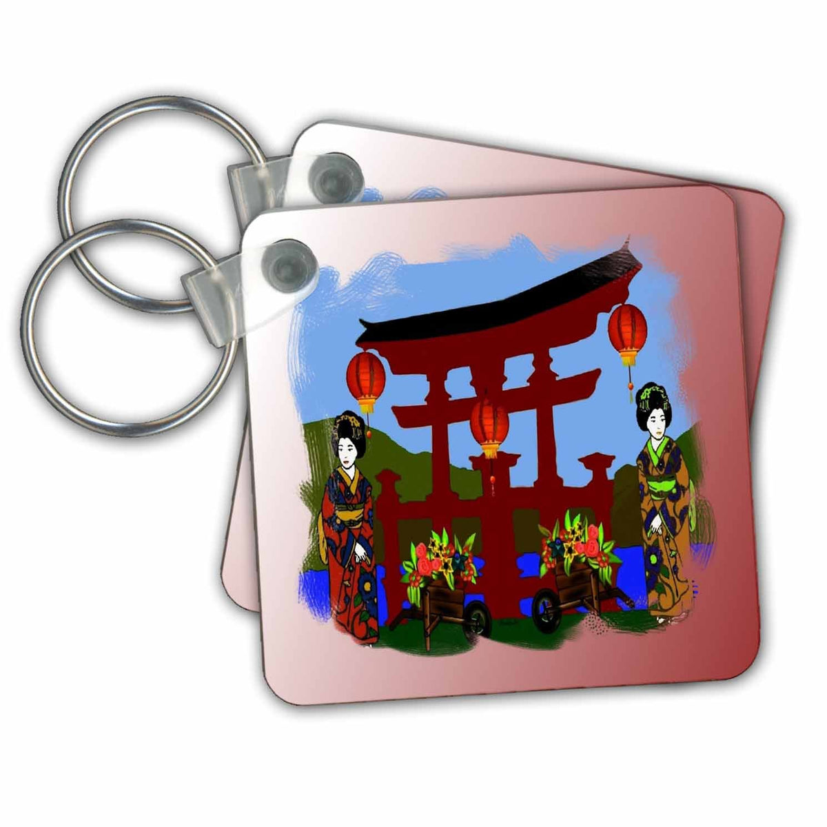 Key Chain - Japanese Geishas Designs 2016