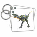 Key Chain - An Aucasaurus Dinosaur Squatting and Roaring Graphics Dinosaur