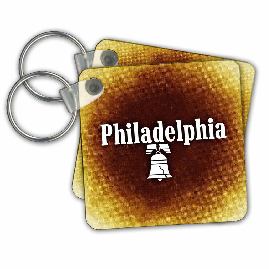 3dRose Key Chains Philadelphia with Liberty Bell (kc-239645-1)