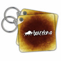 Key Chain - Barcelona with Spanish Bullfighting City