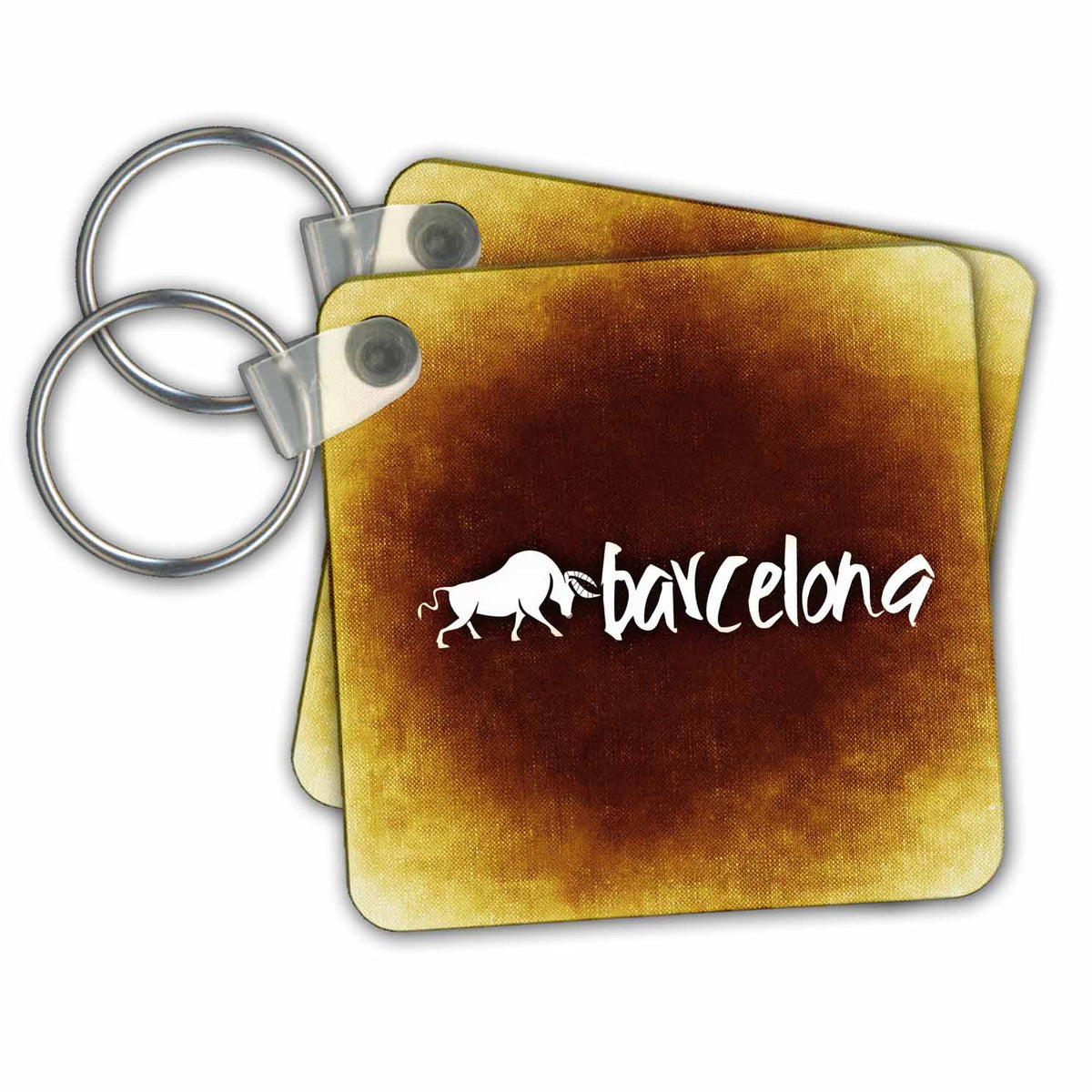 Key Chain - Barcelona with Spanish Bullfighting City