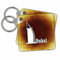 3dRose Key Chains Dubai with Burj al Arab Building (kc-239651-1)