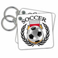 Key Chain - Poland Soccer Ball with Fan Crest Illustrations