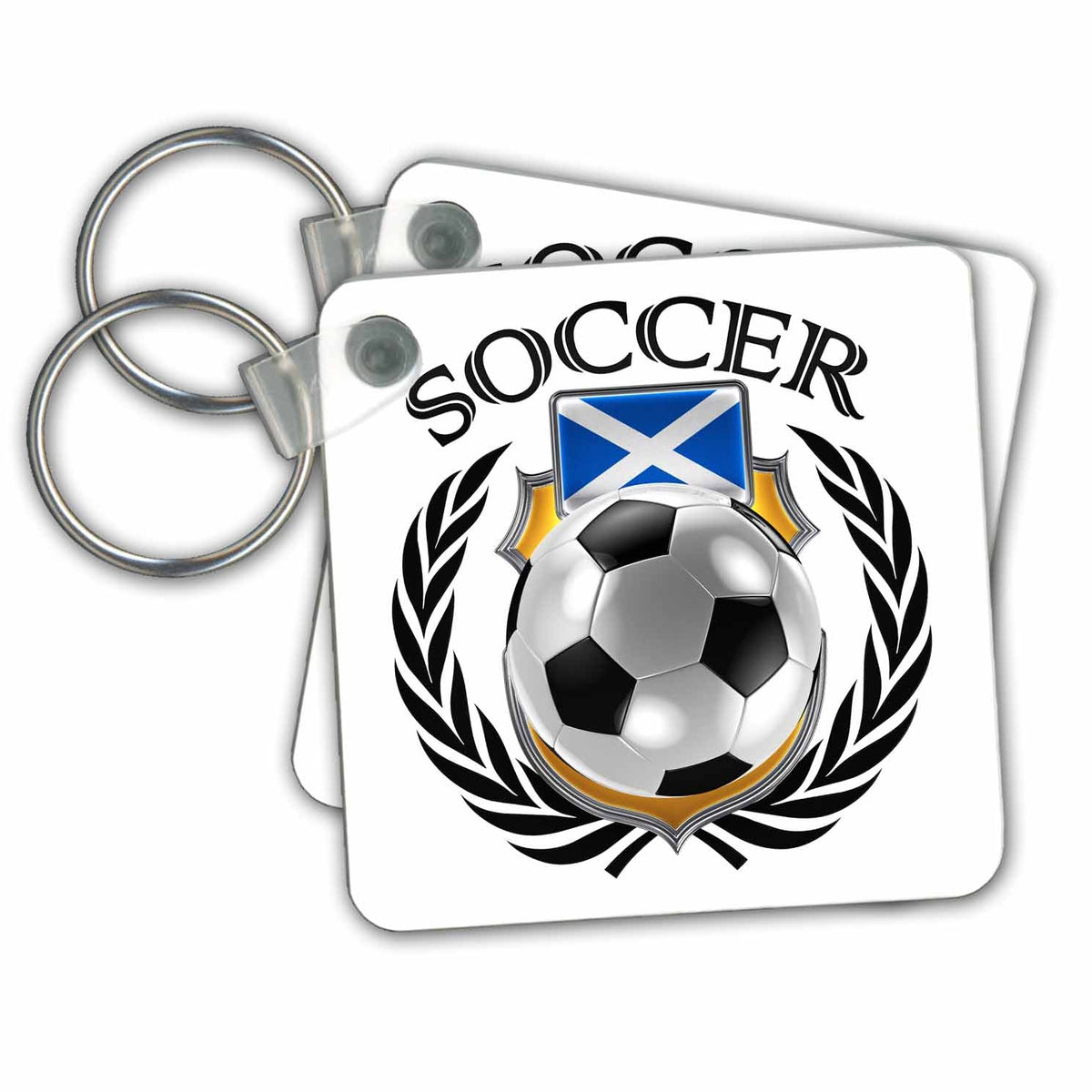 Key Chain - Scotland Soccer Ball with Fan Crest Illustrations