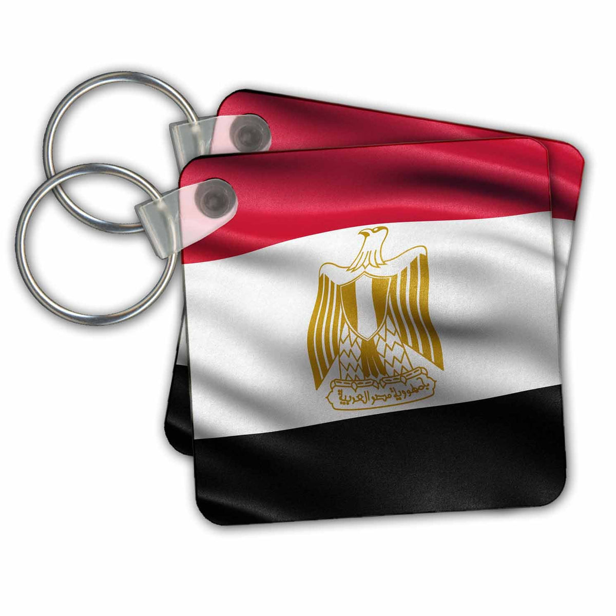 Key Chain - Flag of Egypt waving in the wind Illustrations