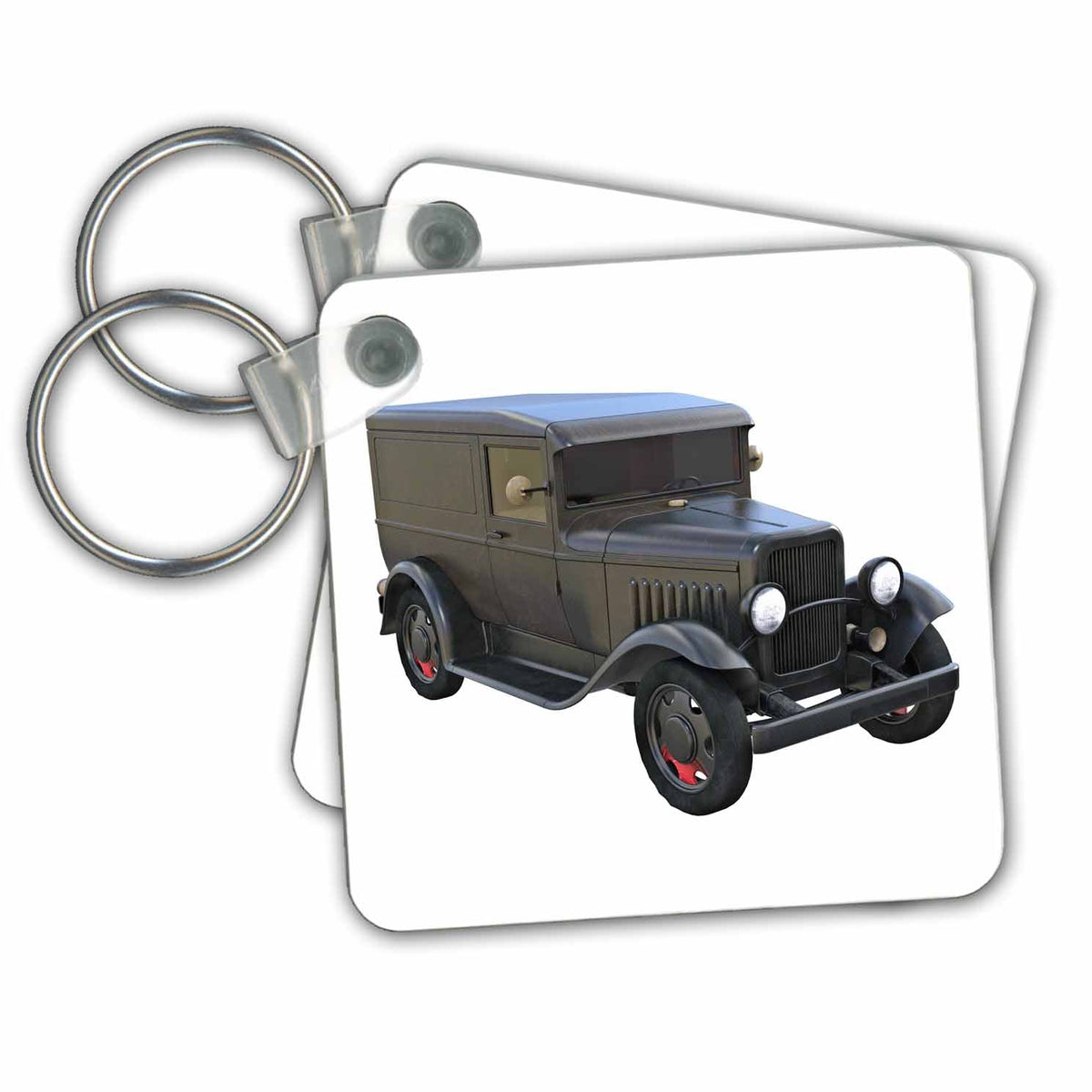 3dRose Key Chains Classic Green Delivery Truck (kc-239787-1)