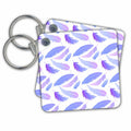 3dRose Key Chains Chic Blue and Purple Fluttering Feathers Pattern (kc-239913-1)