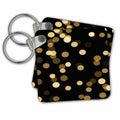 3dRose Key Chains Large Gold Bokeh Dots (kc-239955-1)