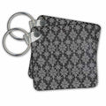 Key Chain - Chic Damask On A Chalkboard Background Chalkboard