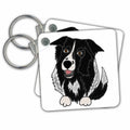 Key Chain - Cool Funny Border Collie Puppy Dog Art Pets