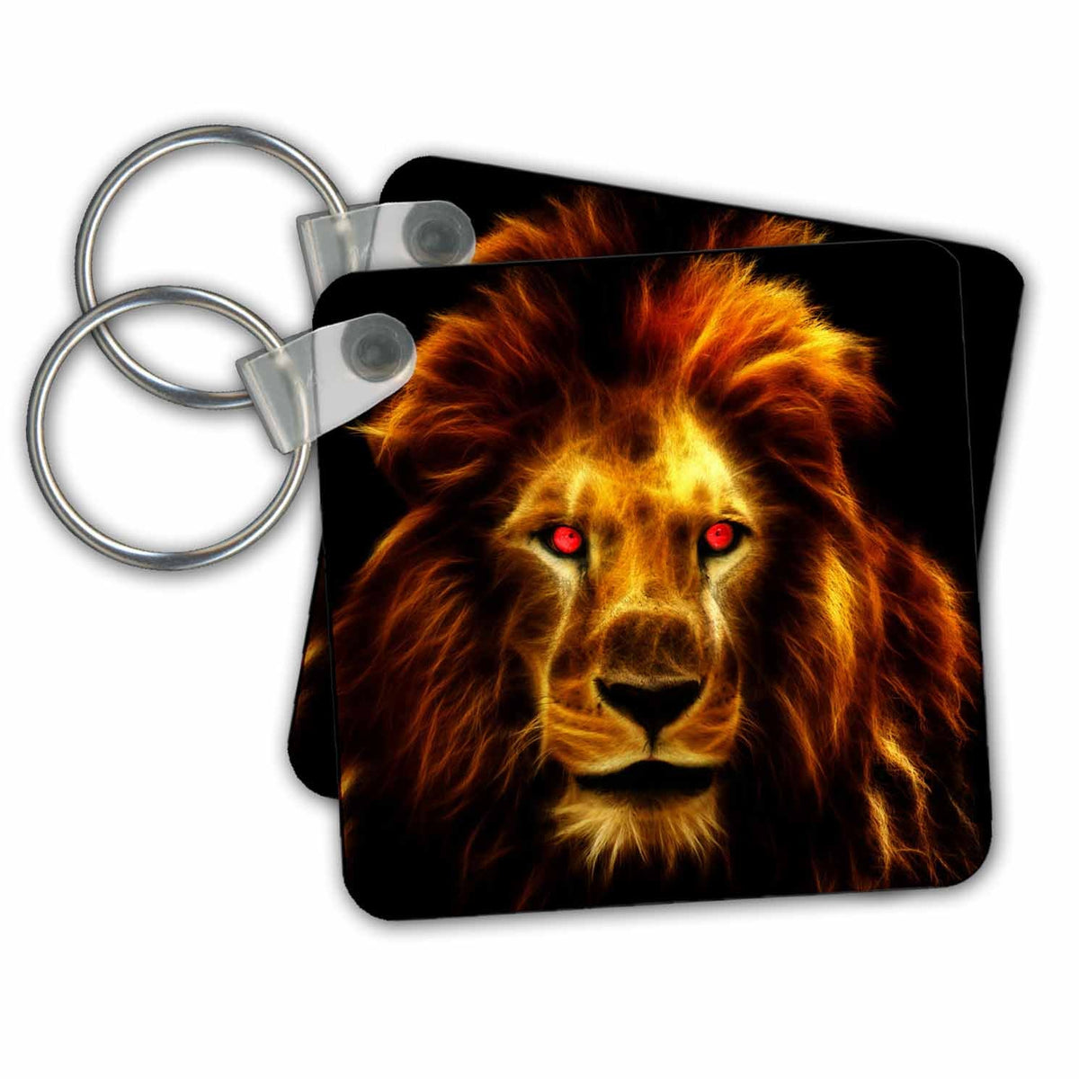 3dRose Key Chains Abstract Golden Lion Style (kc-240233-1)