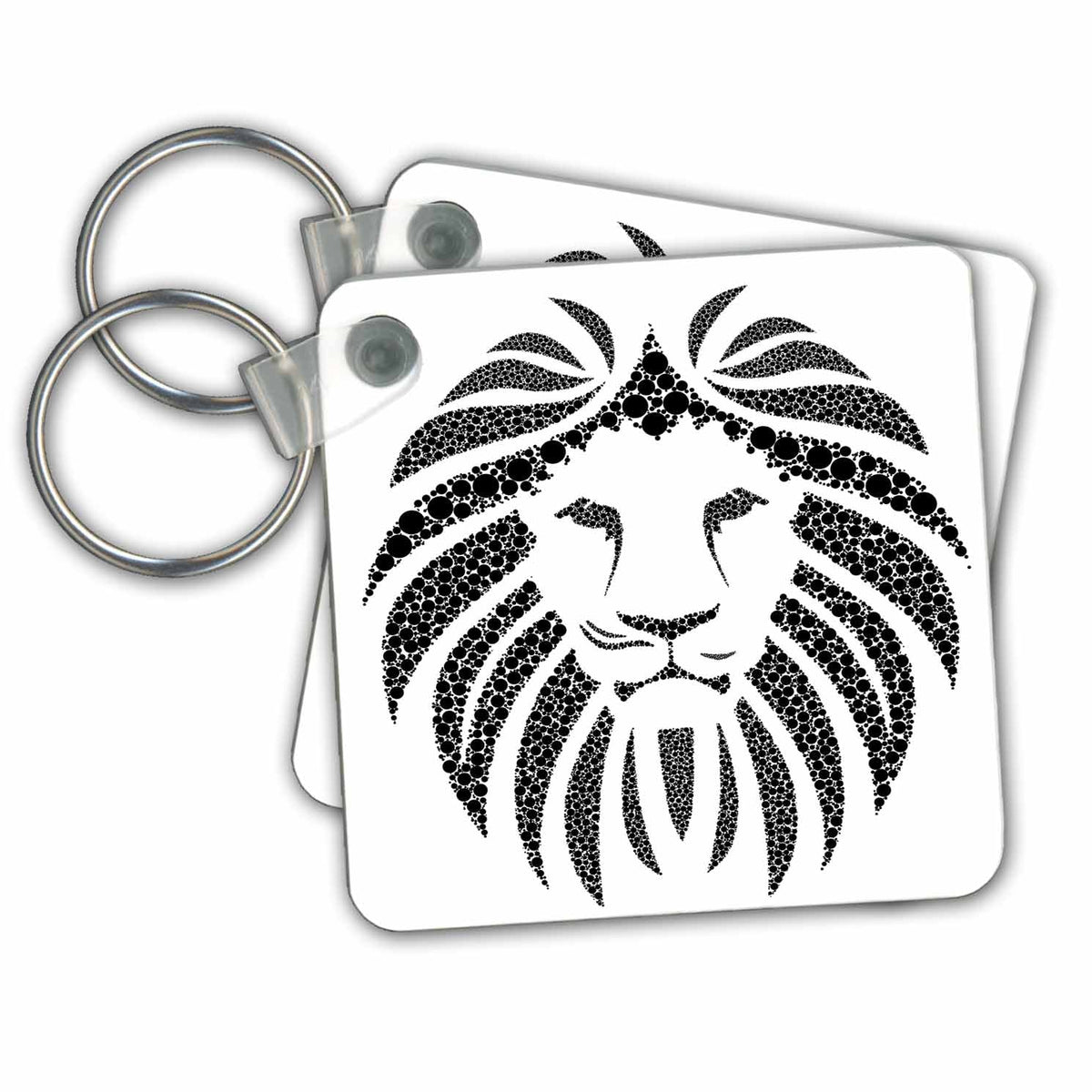 Key Chain - Tribal Lion with Black Colors Animal