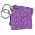 Key Chain - Purple Cheetah Abstract Animal Print Abstract