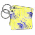 Key Chain - Blue and Yellow Abstract Abstract