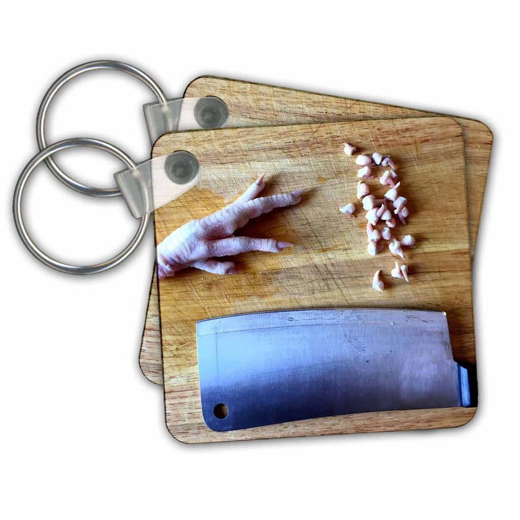 3dRose Key Chains Chicken feet with toenails cut off. (kc-240369-1)