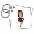 Key Chain - Amelia Earhart Air Plane Pilot Aviation History Fun with Historical Figures