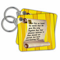 Key Chain - John 3 verse on a scroll with illuminated and medieval text Bible Promises